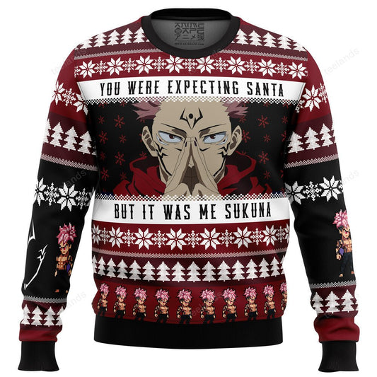 You we’re expecting Santa but it was me Sukuna 3D Christmas Sweater - Holiday Gift product image