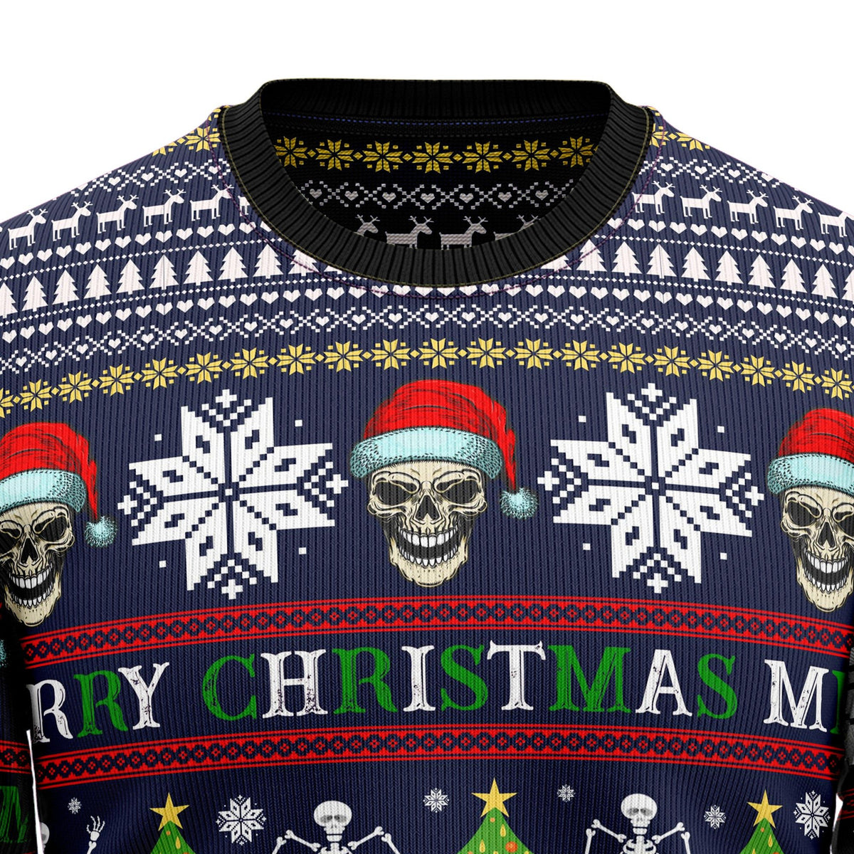 Skull 3D Christmas Sweater - Holiday Gift product image 2