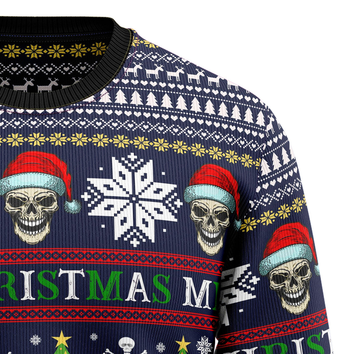 Skull 3D Christmas Sweater - Holiday Gift product image 3