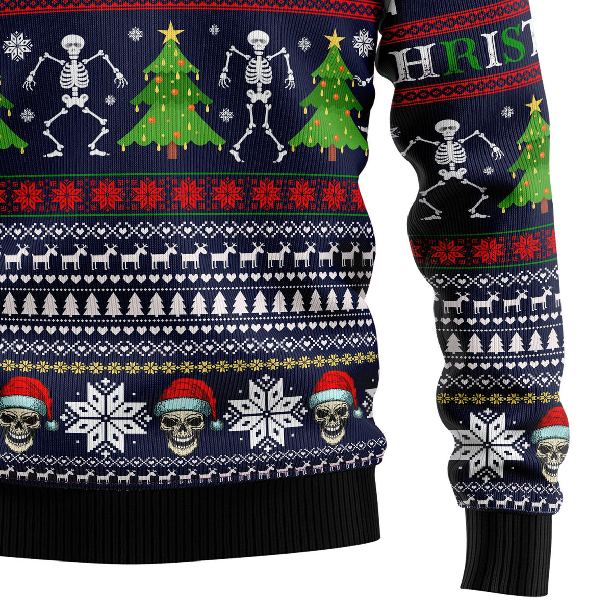 Skull 3D Christmas Sweater - Holiday Gift product image 4