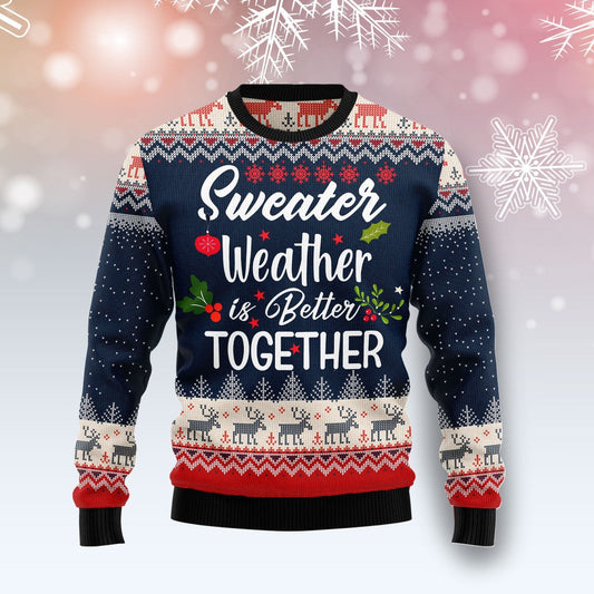 weather is better together 3D Christmas Sweater - Holiday Gift product image