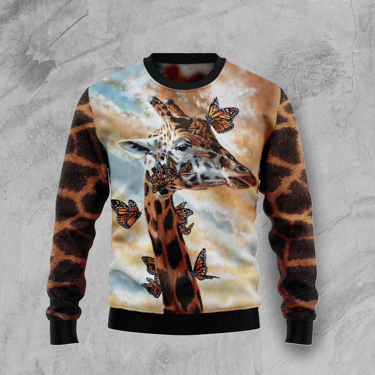Butterfly Christmas tree 3D Christmas Sweater - Holiday Gift product image 5