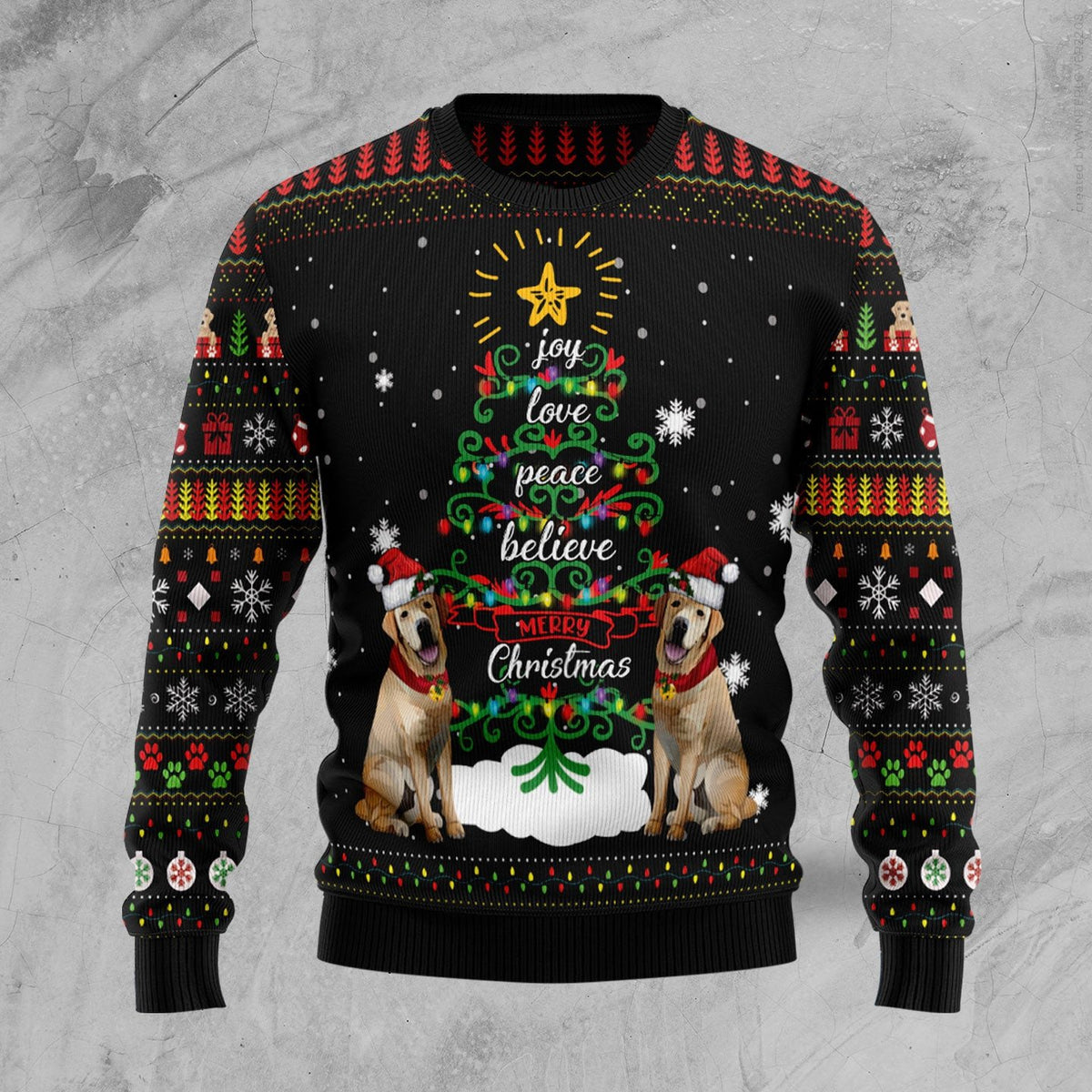Butterfly Christmas tree 3D Christmas Sweater - Holiday Gift product image 4