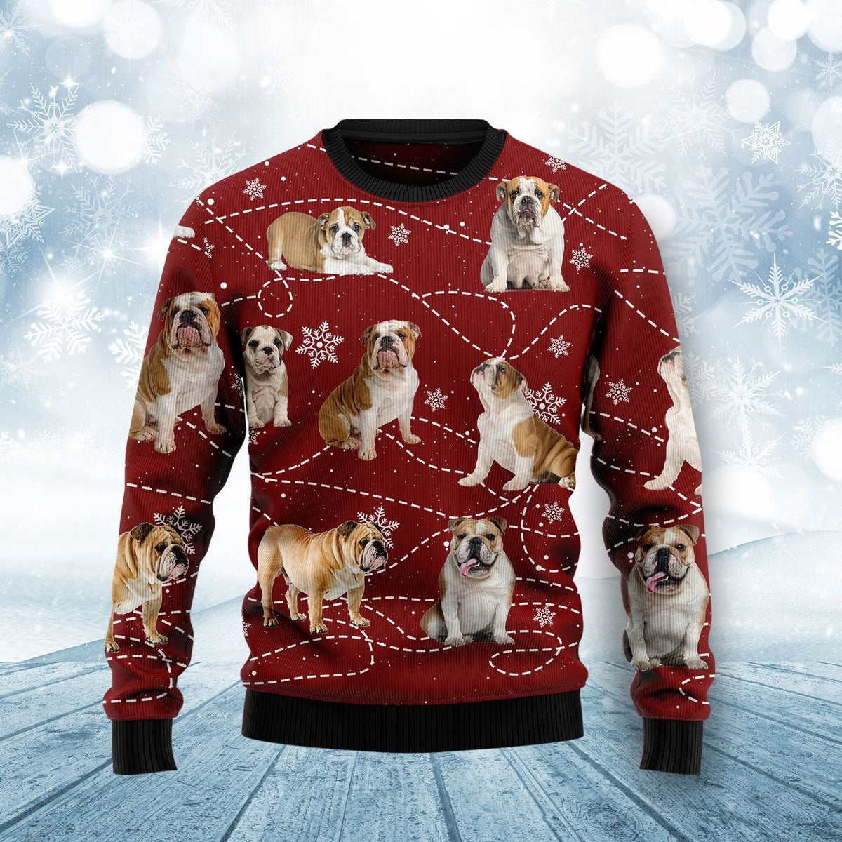 Bulldog Xmas 3D Christmas Sweater - Holiday Gift product image