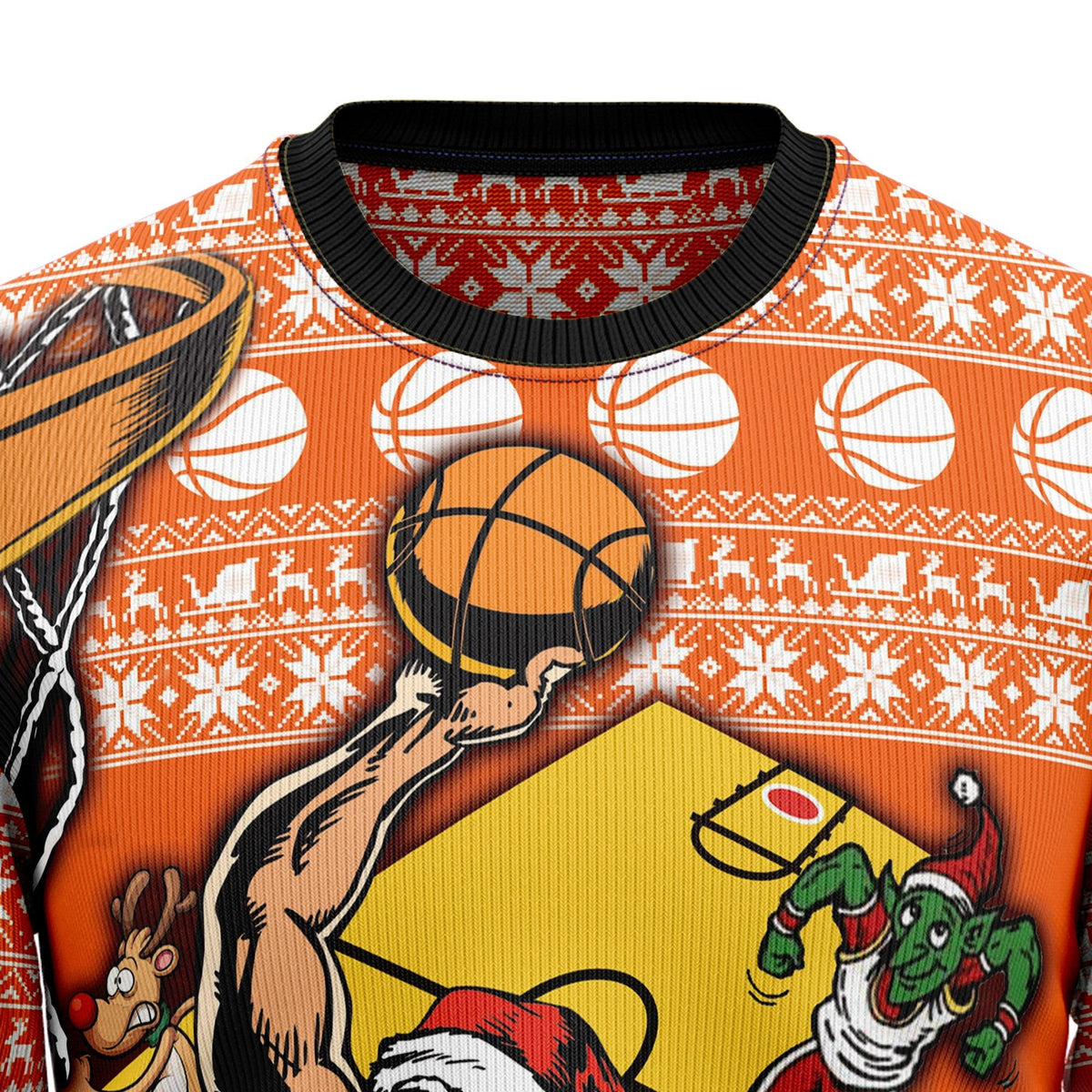 Santa basketball 3D Christmas Sweater - Holiday Gift product image 2