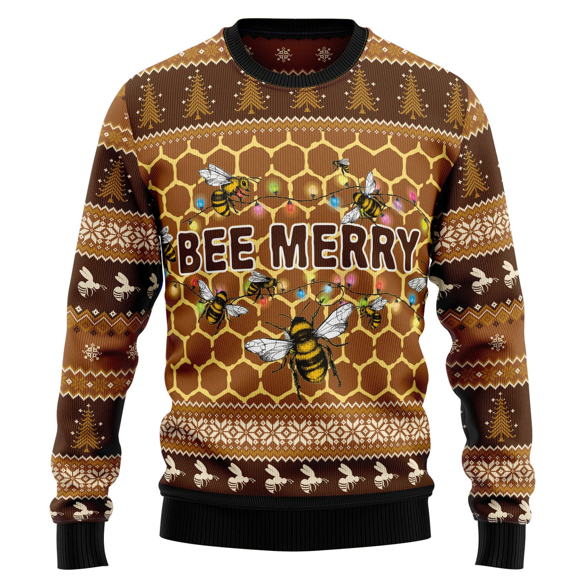 Bee merry 3D Christmas Sweater - Holiday Gift product image