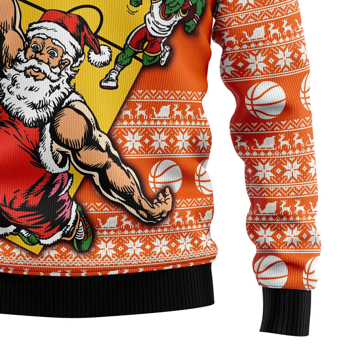Santa basketball 3D Christmas Sweater - Holiday Gift product image 4