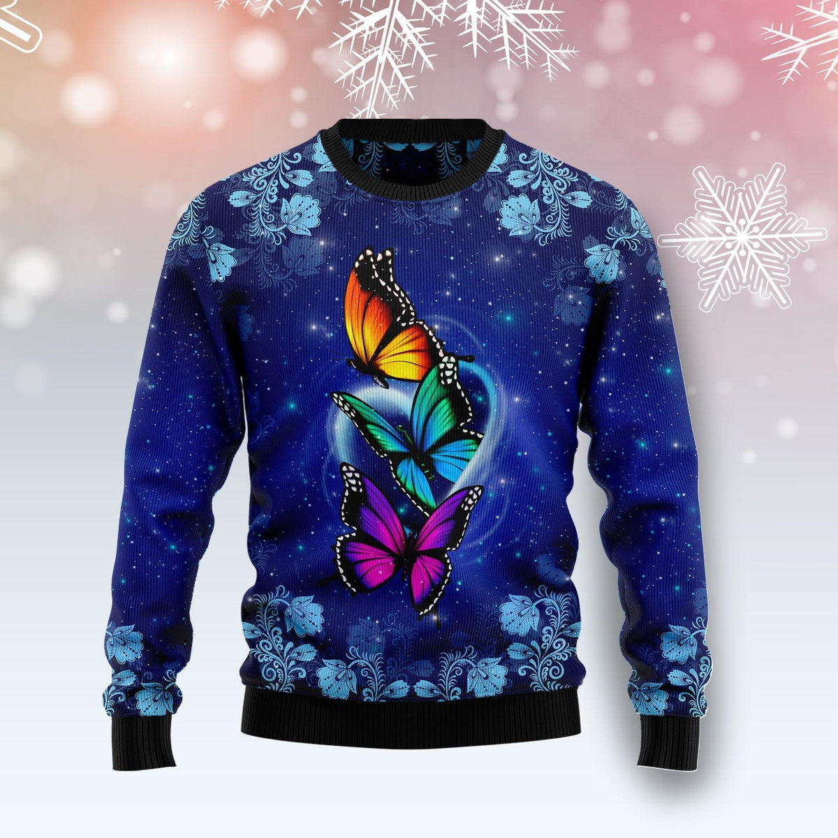 Butterfly galaxy 3D Christmas Sweater - Holiday Gift product image