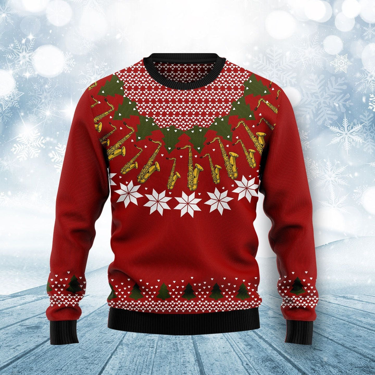 Saxophone lover 3D Christmas Sweater - Holiday Gift product image