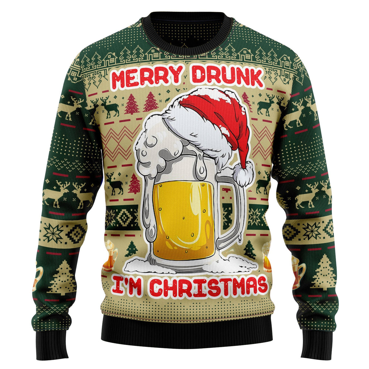 Merry drunk i’m 3D Christmas Sweater - Holiday Gift product image