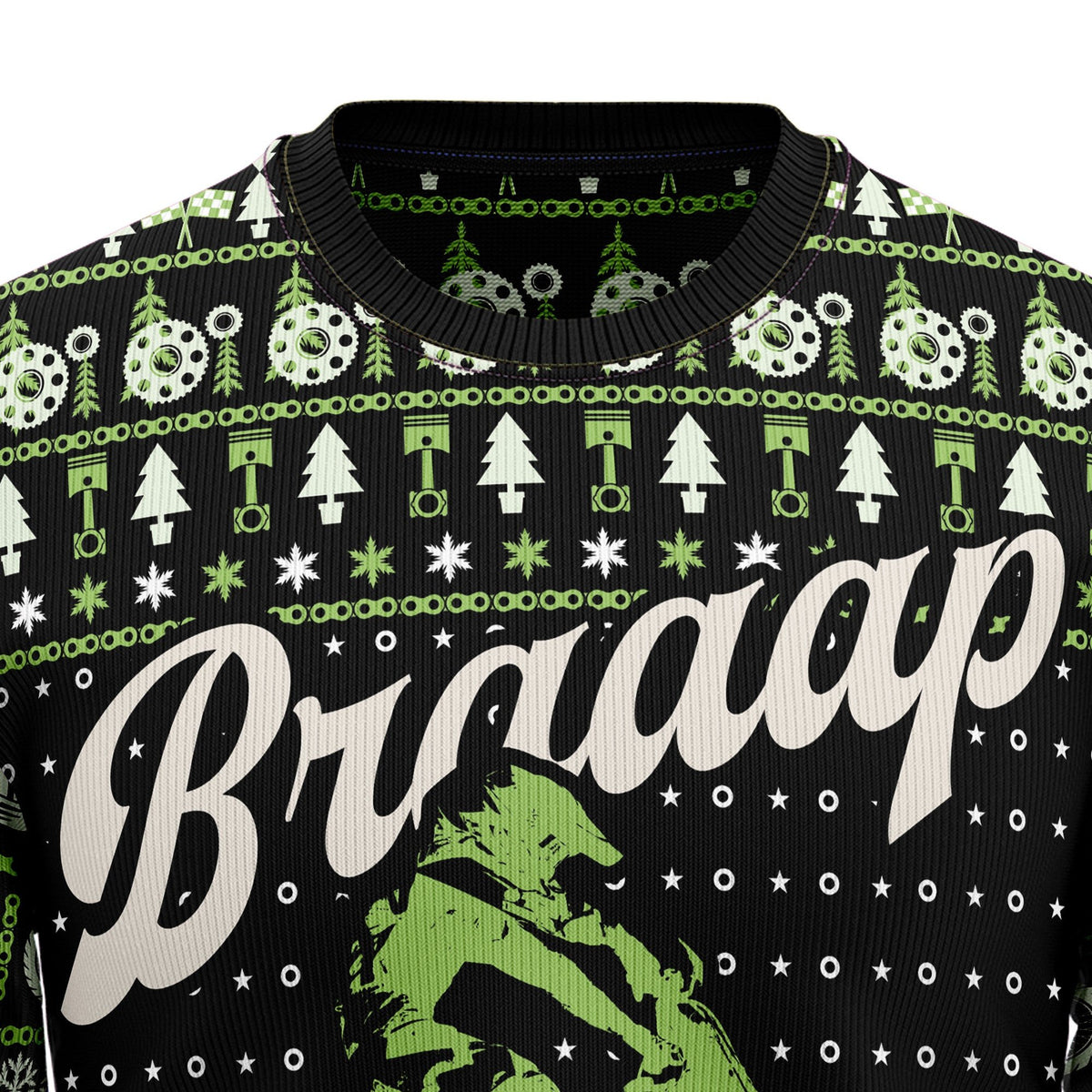 Braaap moto 3D Christmas Sweater - Holiday Gift product image 2
