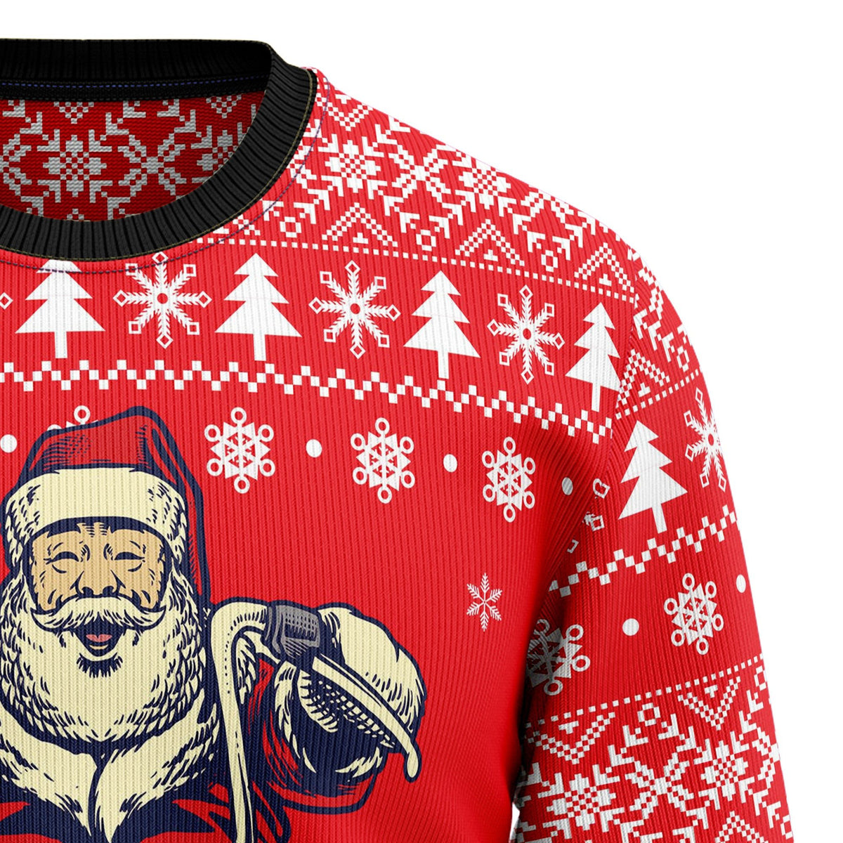 Santa Claus ride a motorcycle 3D Christmas Sweater - Holiday Gift product image 3