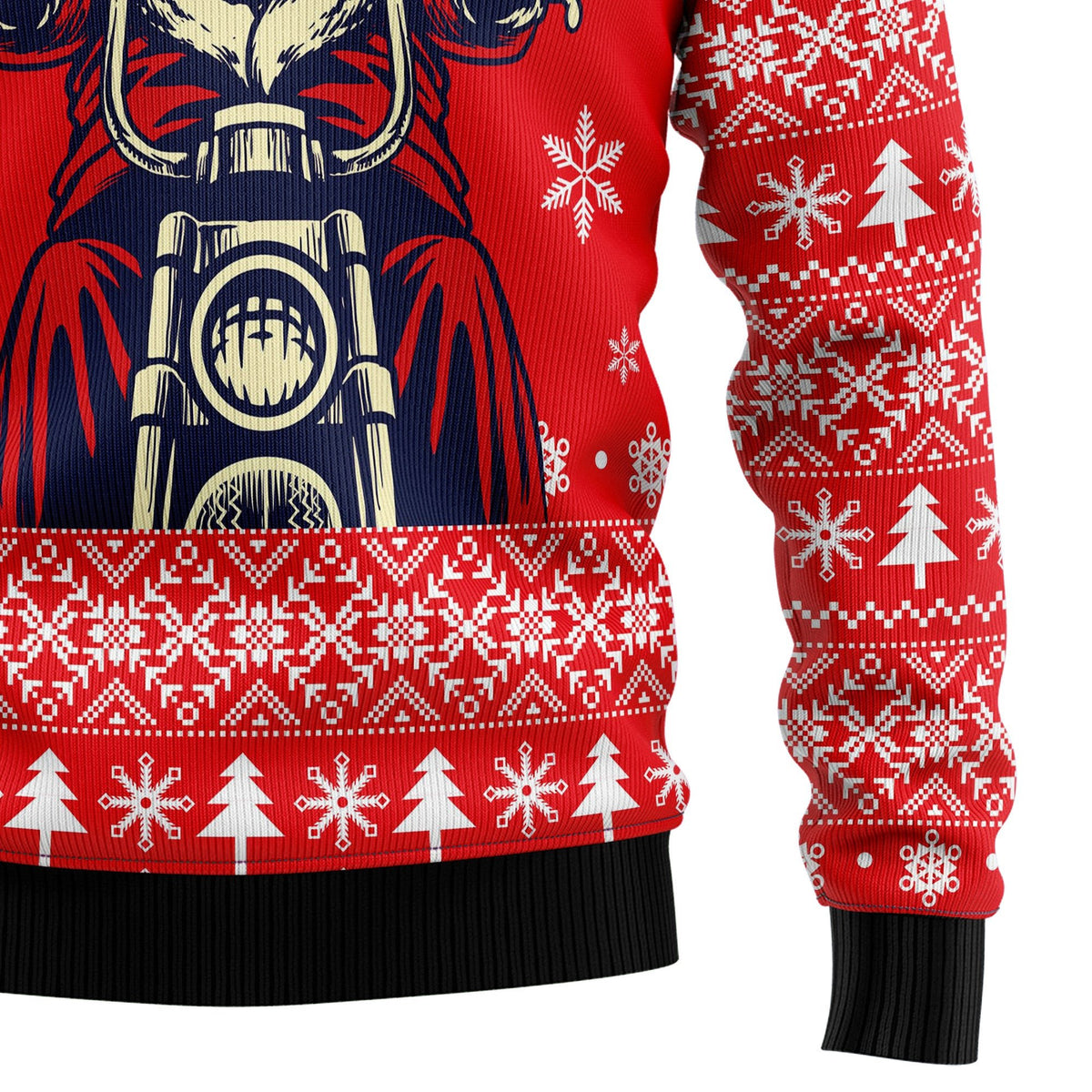Santa Claus ride a motorcycle 3D Christmas Sweater - Holiday Gift product image 4