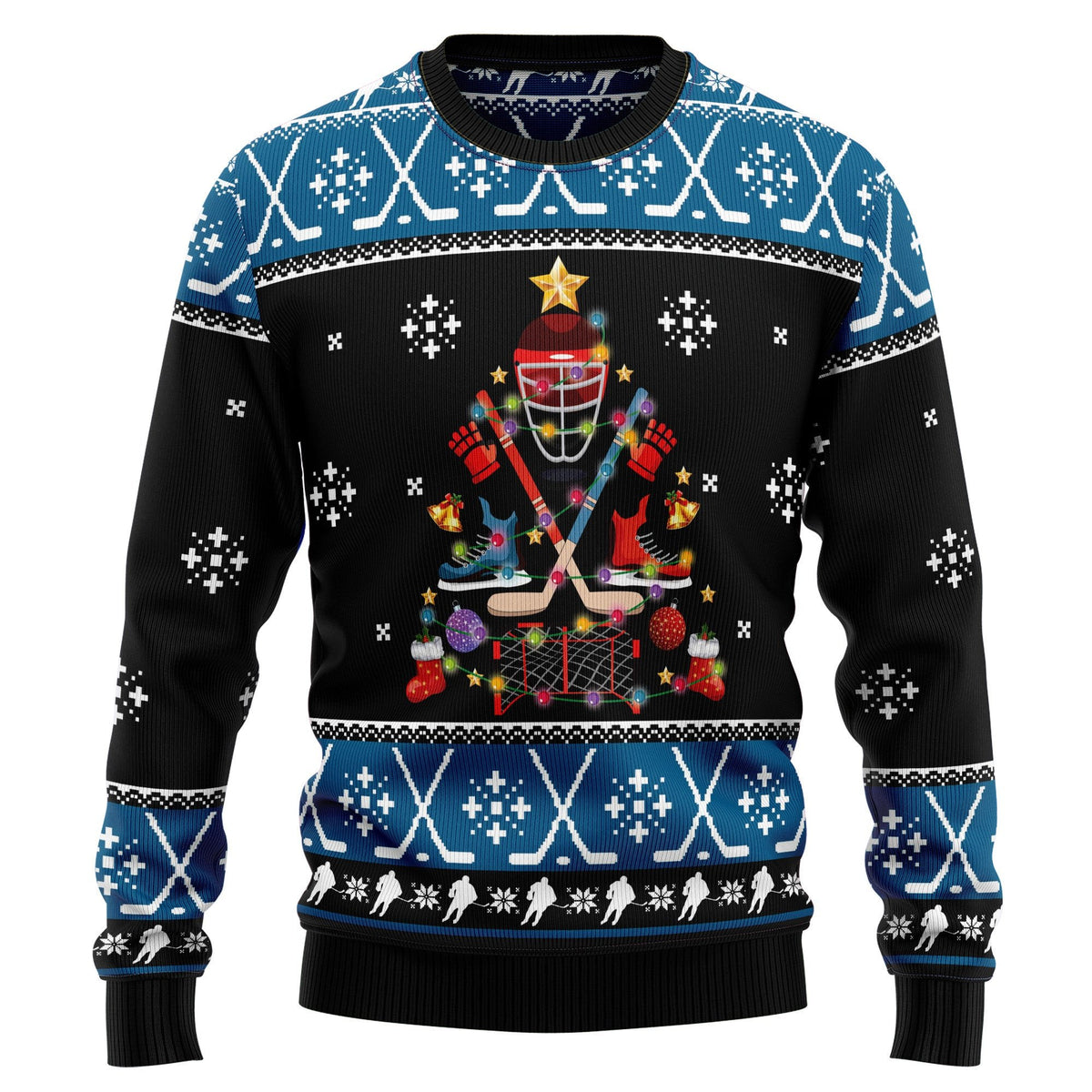 Happy hockeyday 3D Christmas Sweater - Holiday Gift product image
