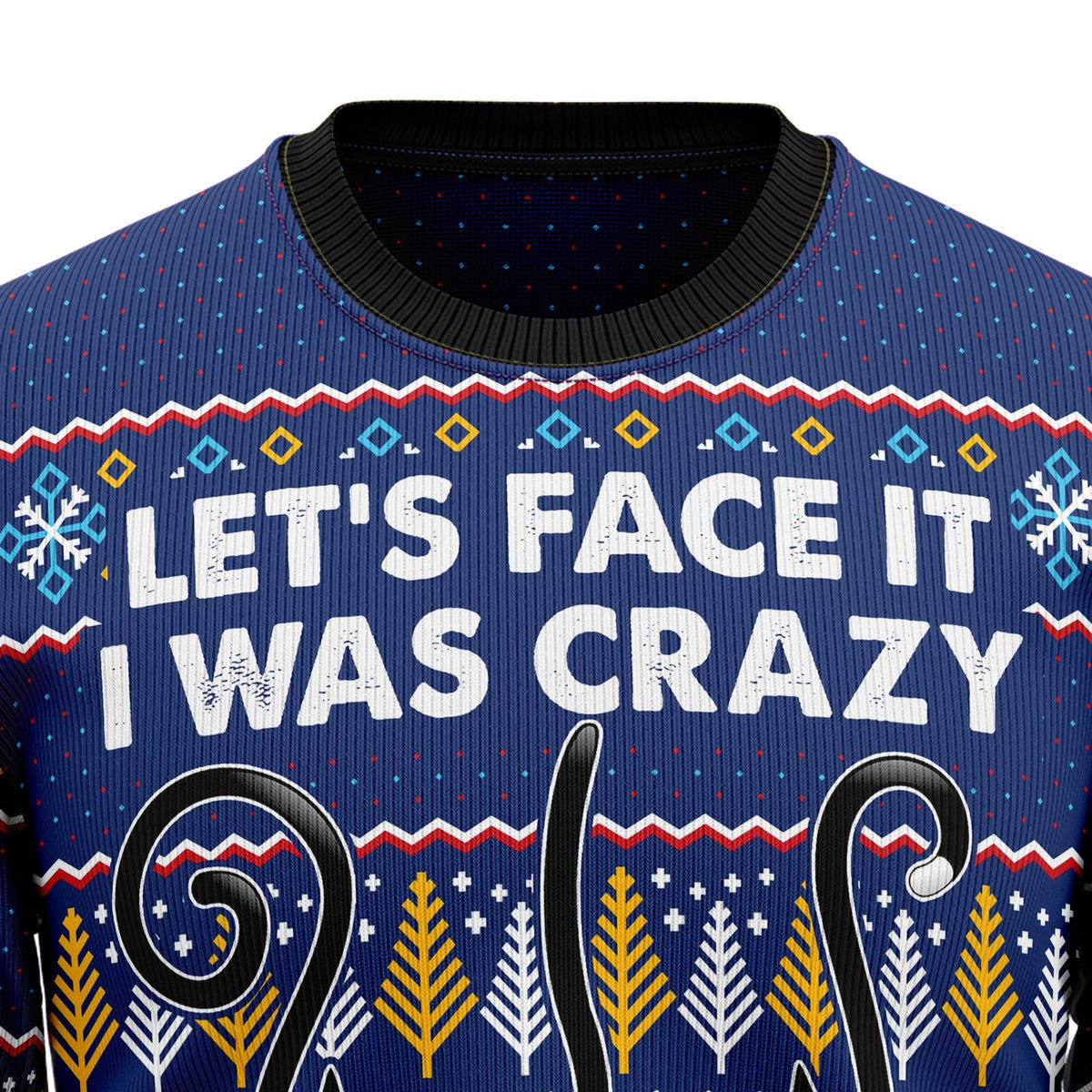 Let’s face it i was crazy before the cats 3D Christmas Sweater - Holiday Gift product image 2