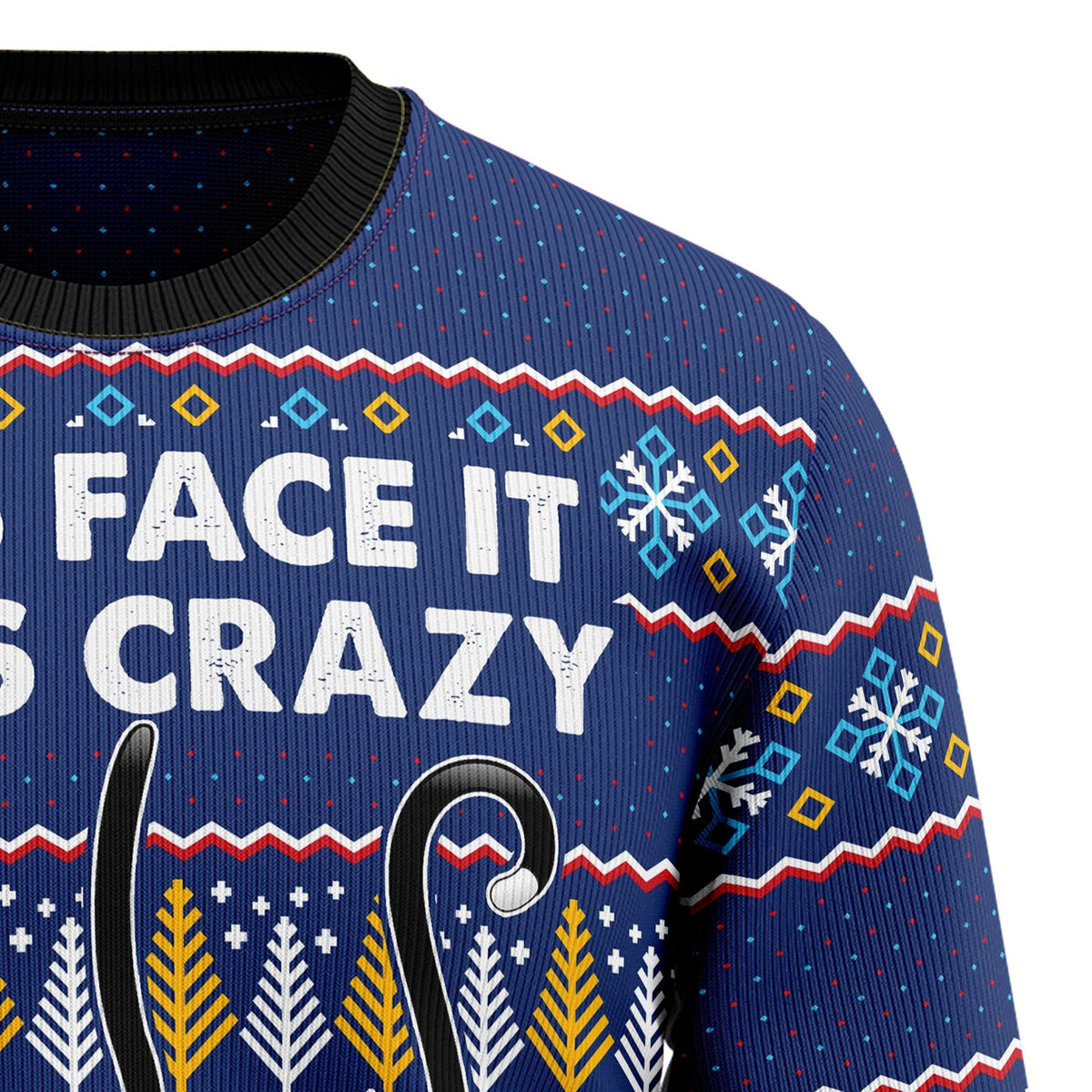 Let’s face it i was crazy before the cats 3D Christmas Sweater - Holiday Gift product image 3