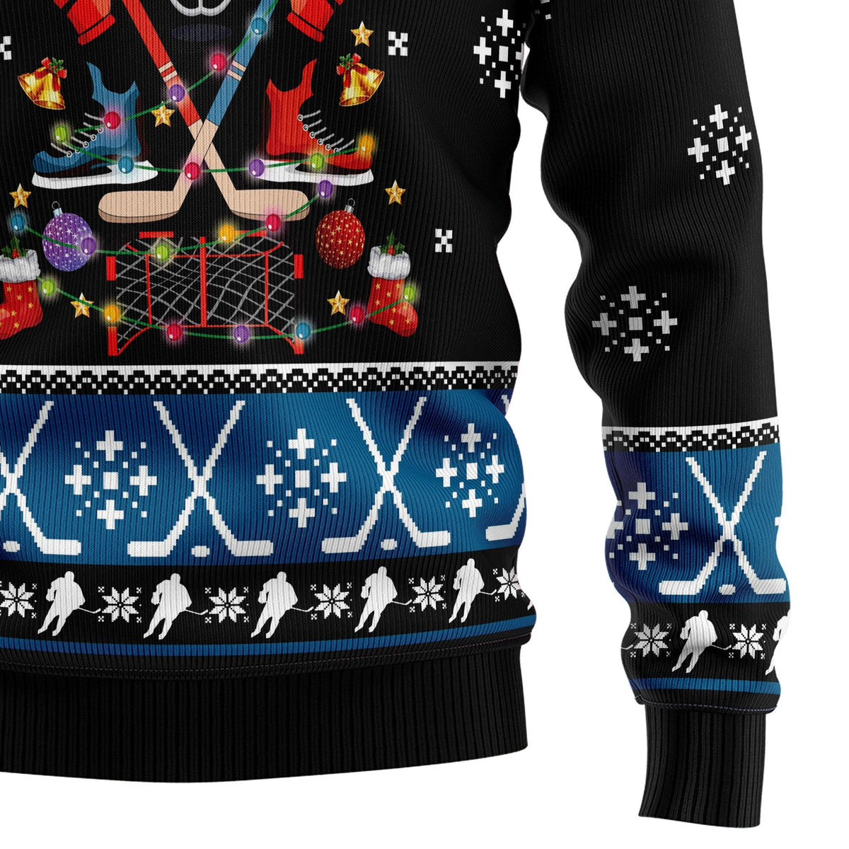 Happy hockeyday 3D Christmas Sweater - Holiday Gift product image 4