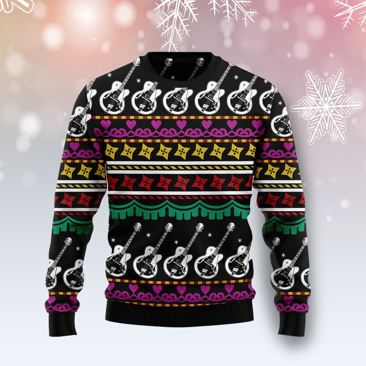 Guitar 3D Christmas Sweater - Holiday Gift product image