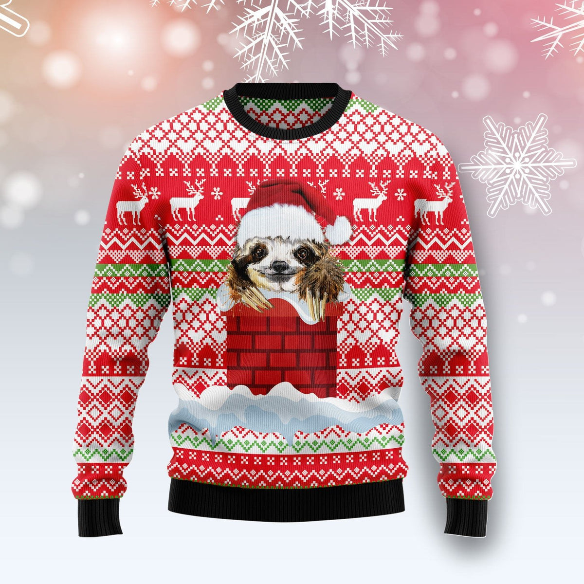Flower skull 3D Christmas Sweater - Holiday Gift product image 3