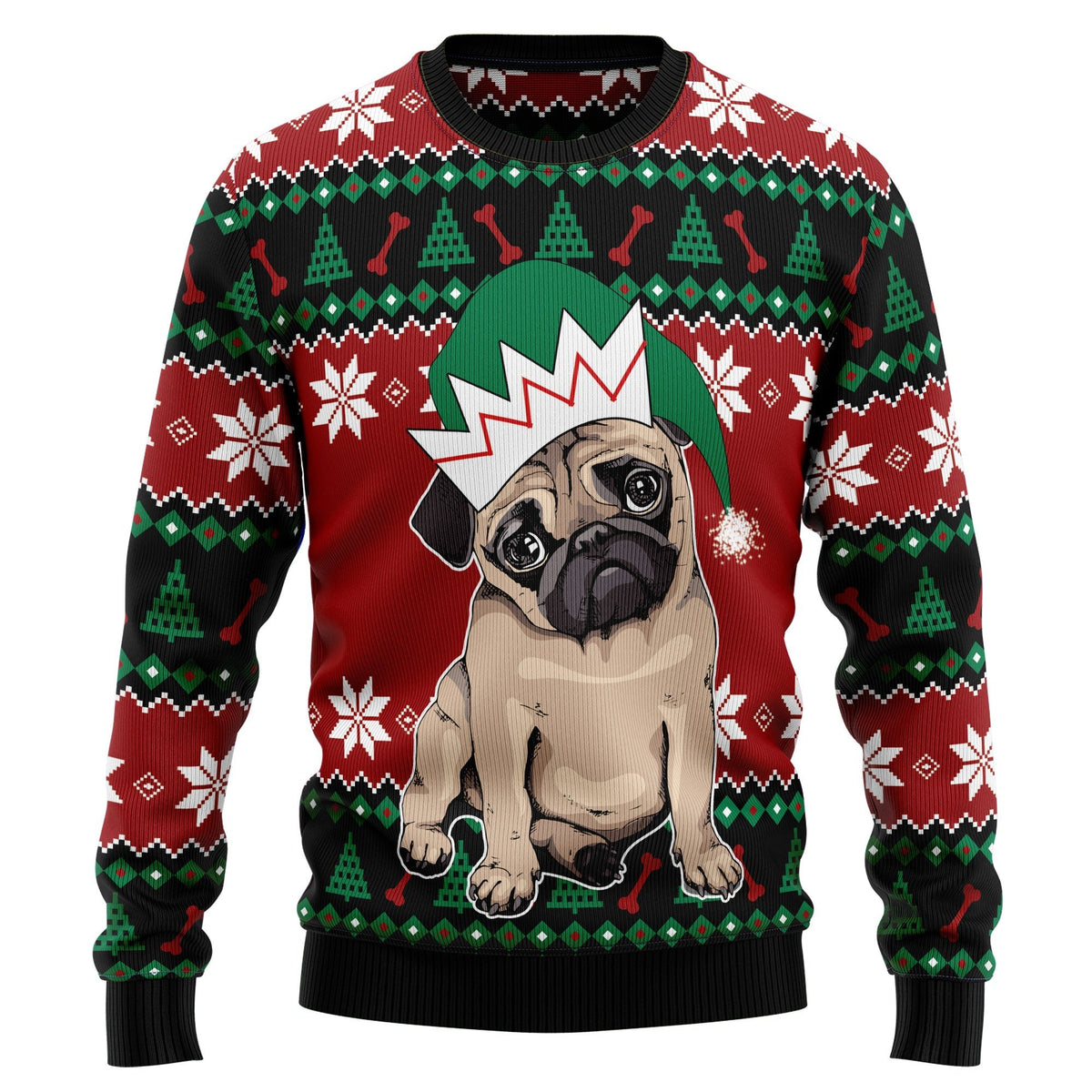 Pug cute 3D Christmas Sweater - Holiday Gift product image