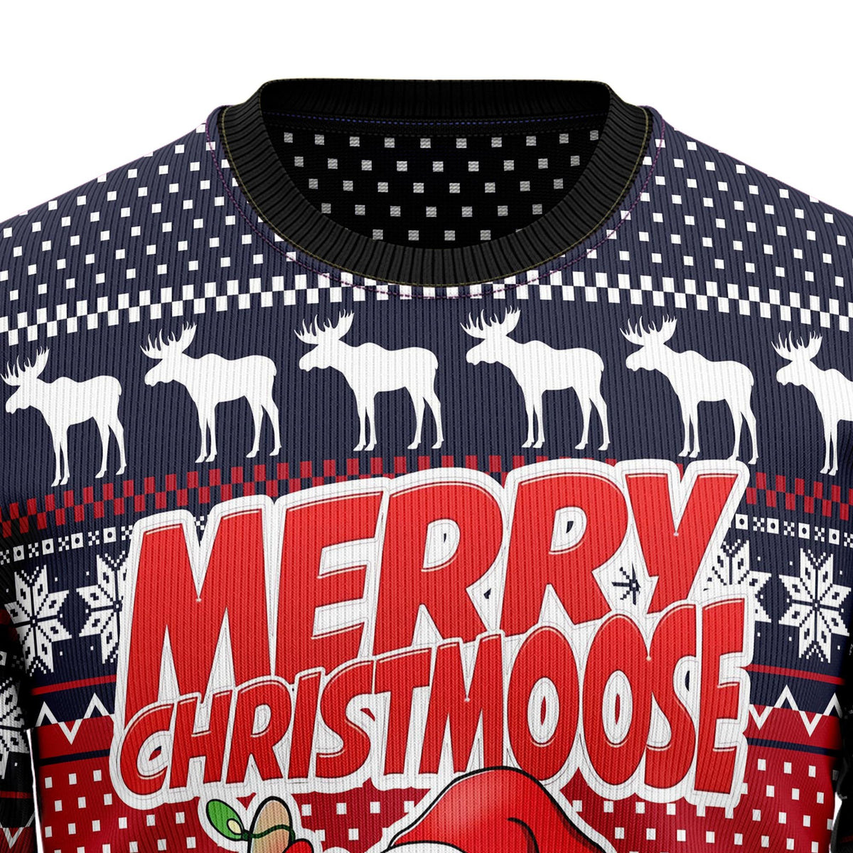 Moose merry 3D Christmas Sweater - Holiday Gift product image 2