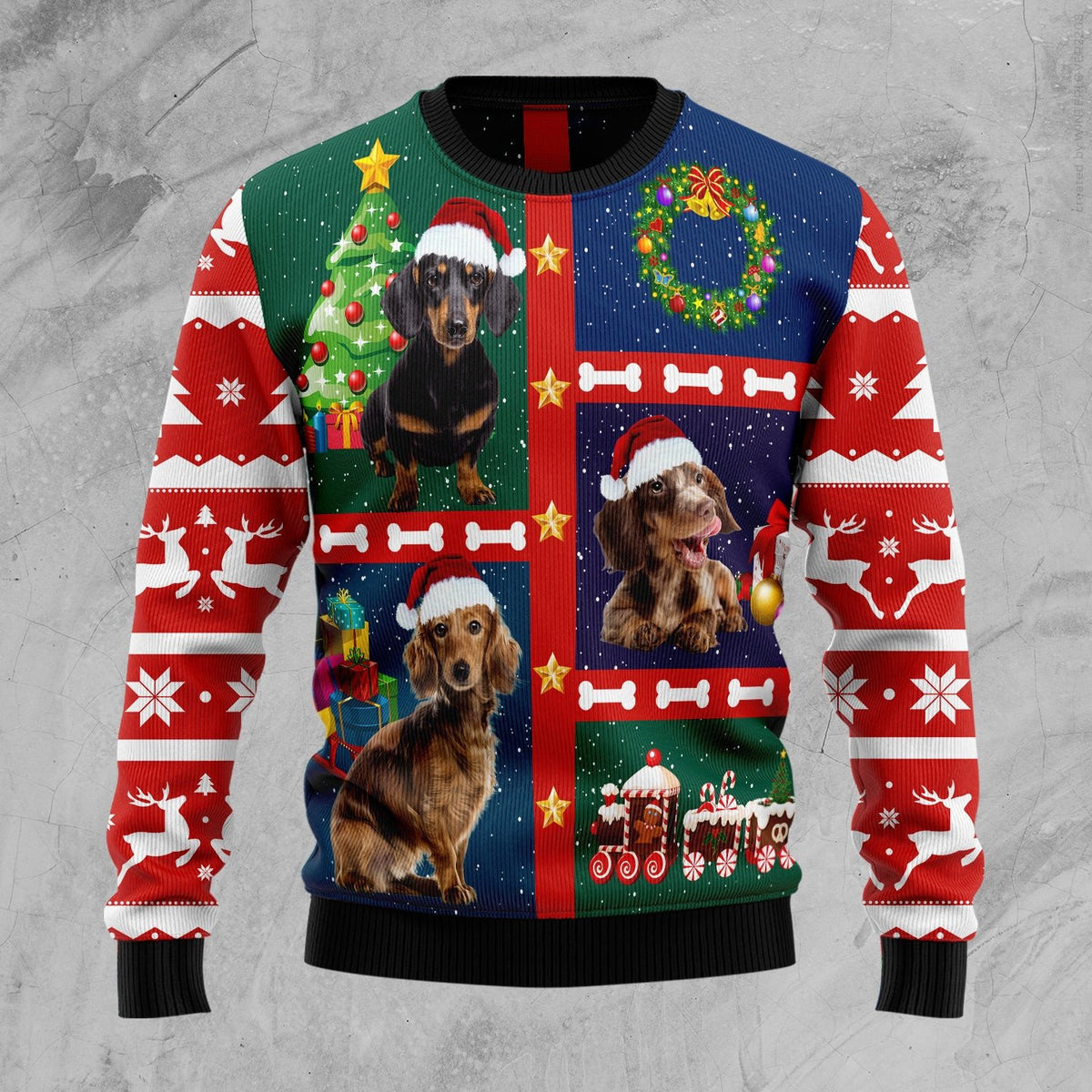 Dachshund 3D Christmas Sweater - Holiday Gift product image