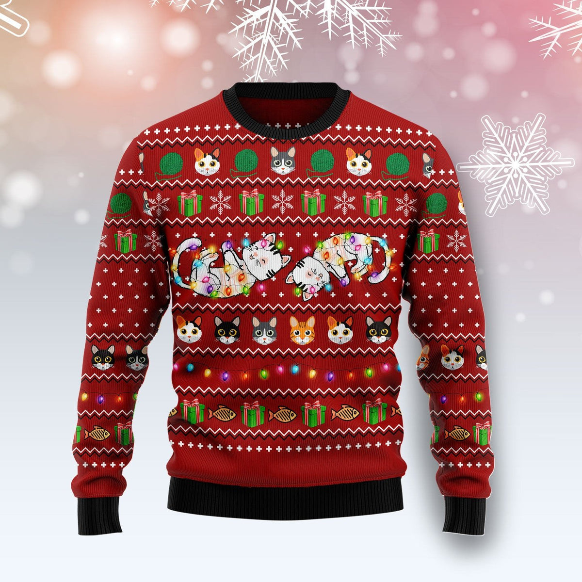 Cat 3D Christmas Sweater - Holiday Gift product image