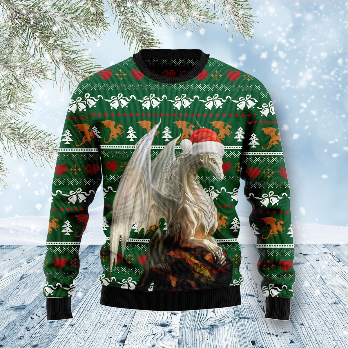 Dragon 3D Christmas Sweater - Holiday Gift product image