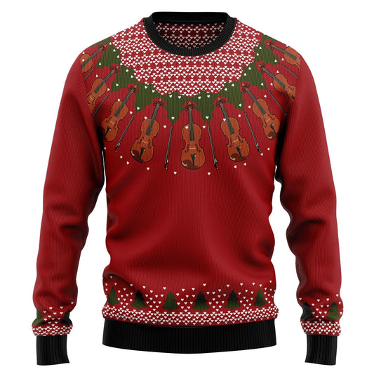 Violin 3D Christmas Sweater - Holiday Gift product image