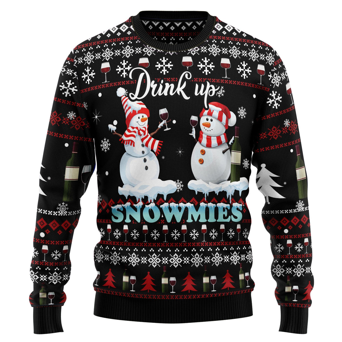 Drink up snowmies 3D Christmas Sweater - Holiday Gift product image