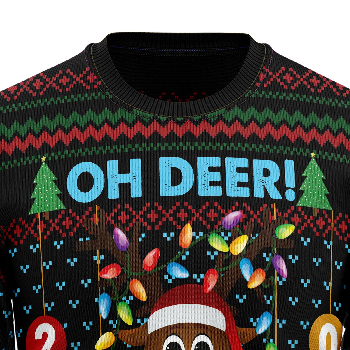 Oh deer what a year 3D Christmas Sweater - Holiday Gift product image 2