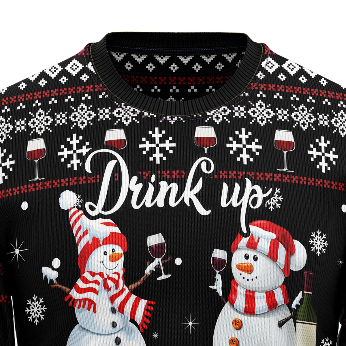 Drink up snowmies 3D Christmas Sweater - Holiday Gift product image 2