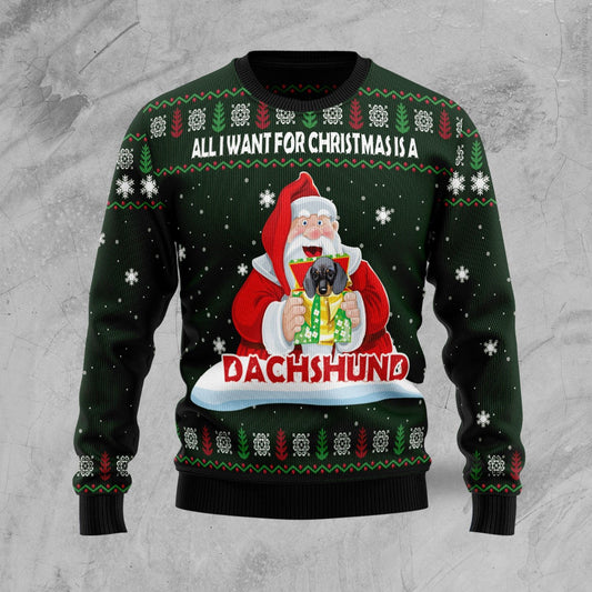 All i want for Chirstmas is a Dachshund 3D Christmas Sweater - Holiday Gift product image