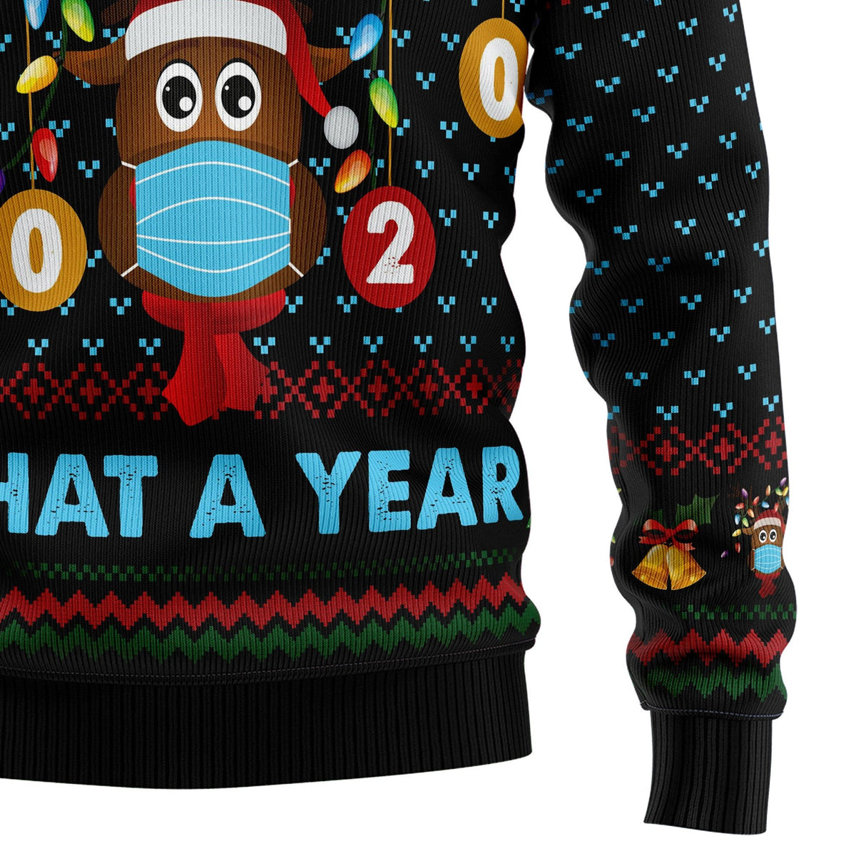 Oh deer what a year 3D Christmas Sweater - Holiday Gift product image 4