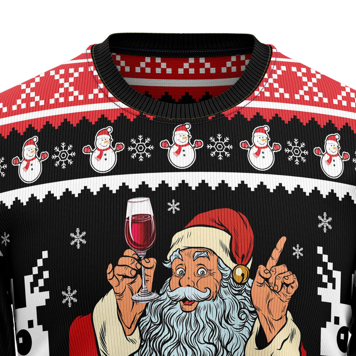 Red wine 3D Christmas Sweater - Holiday Gift product image 2