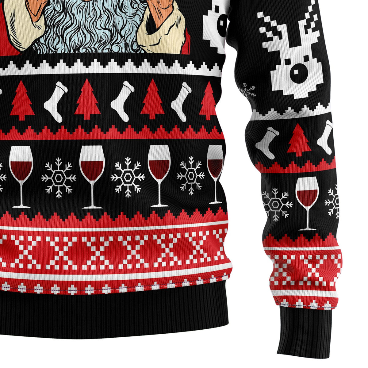 Red wine 3D Christmas Sweater - Holiday Gift product image 4