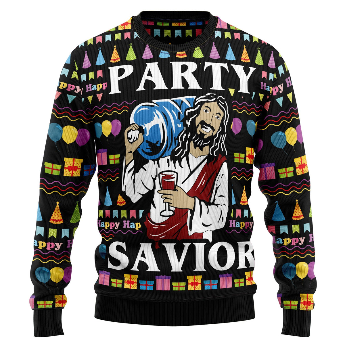 Jesus’s party savior 3D Christmas Sweater - Holiday Gift product image