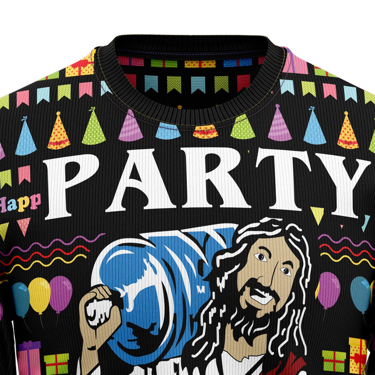 Jesus’s party savior 3D Christmas Sweater - Holiday Gift product image 2