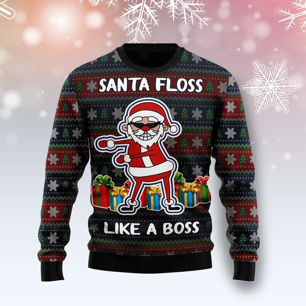 Santa gymnastic 3D Christmas Sweater - Holiday Gift product image 4