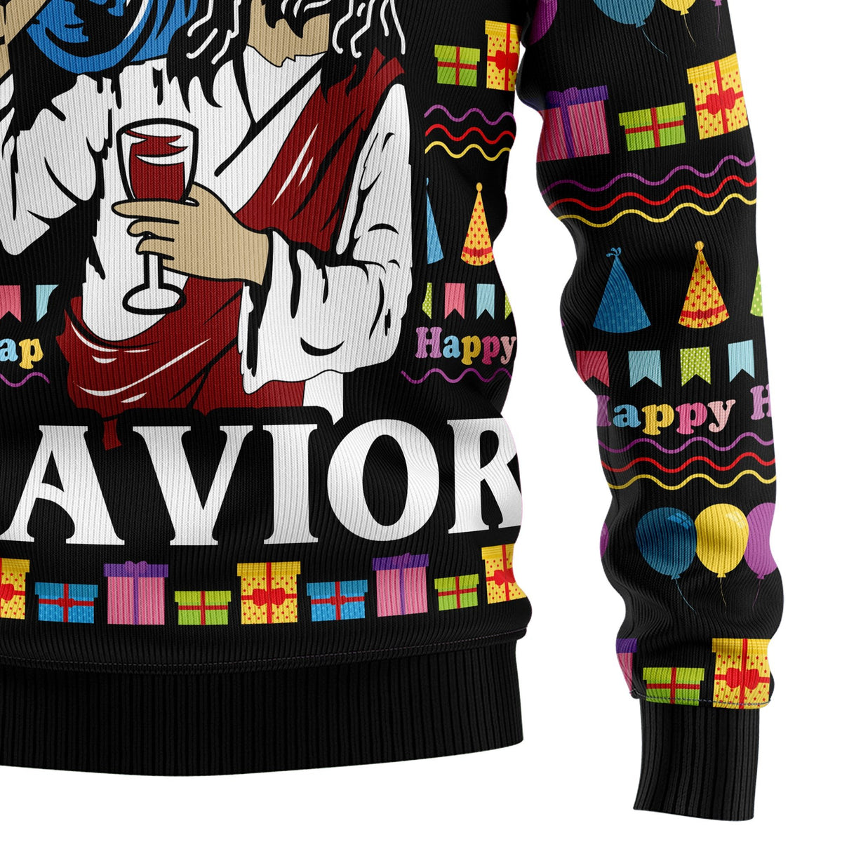 Jesus’s party savior 3D Christmas Sweater - Holiday Gift product image 4