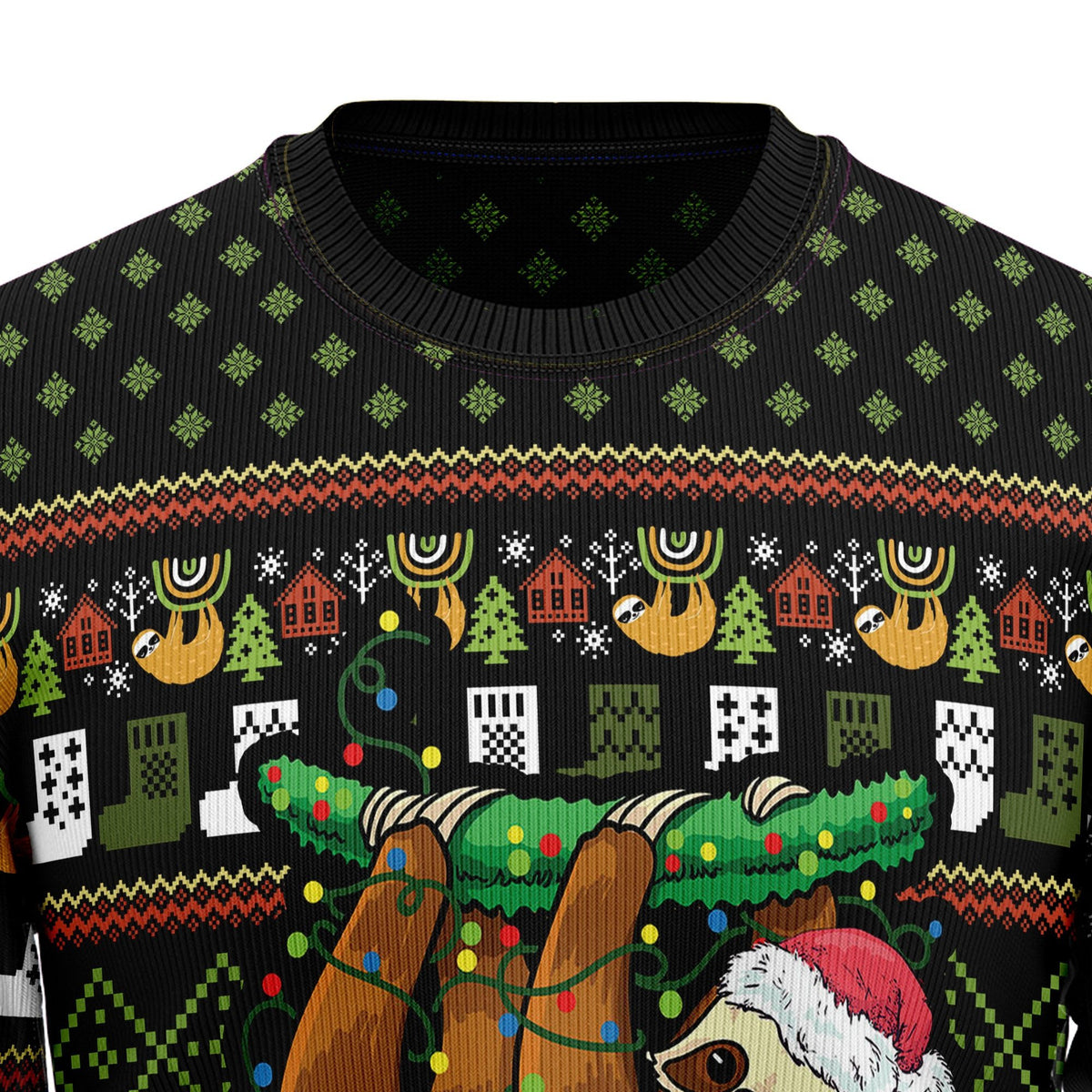 Sloth light 3D Christmas Sweater - Holiday Gift product image 2