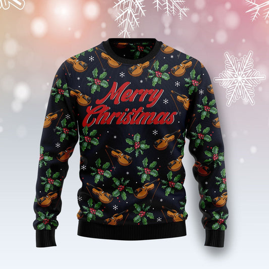 Violin merry 3D Christmas Sweater - Holiday Gift product image