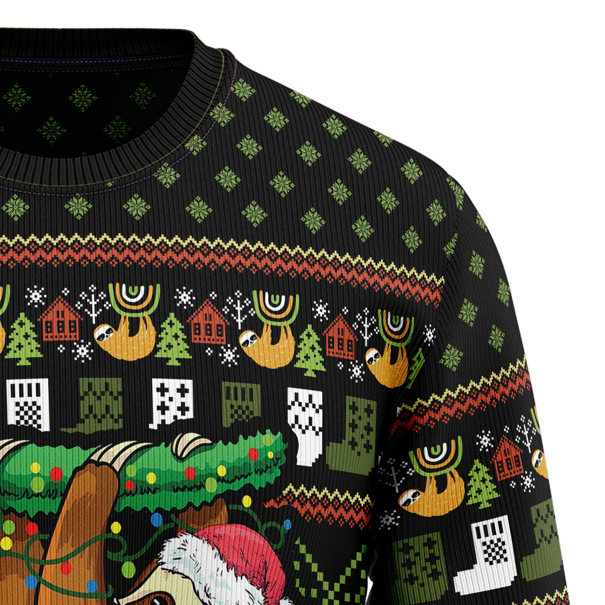 Sloth light 3D Christmas Sweater - Holiday Gift product image 3