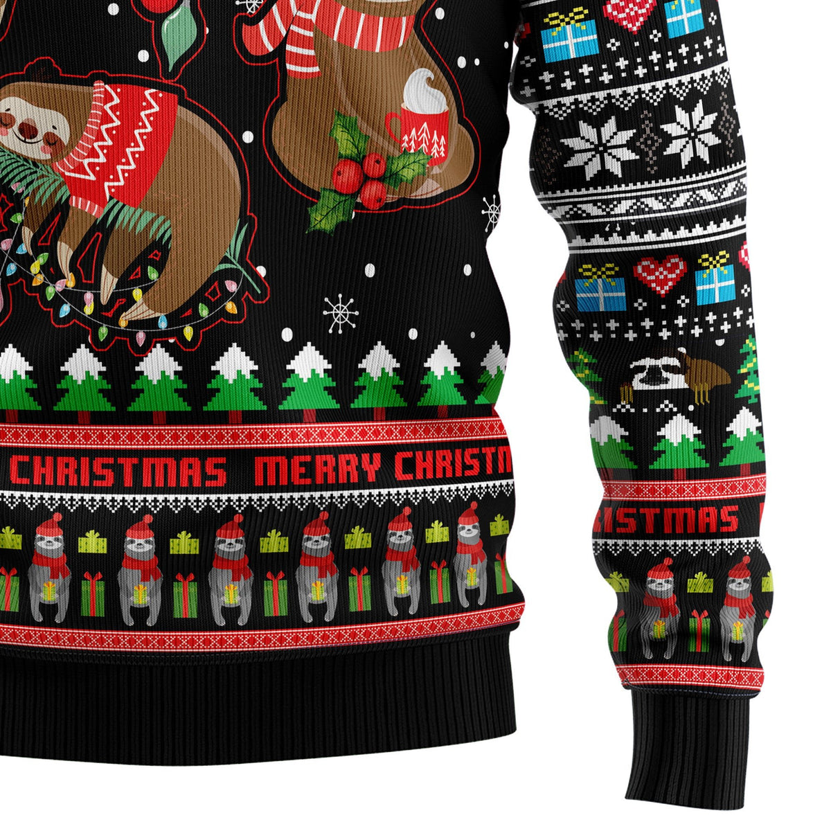 Sloth Xmas 3D Christmas Sweater - Holiday Gift product image 4