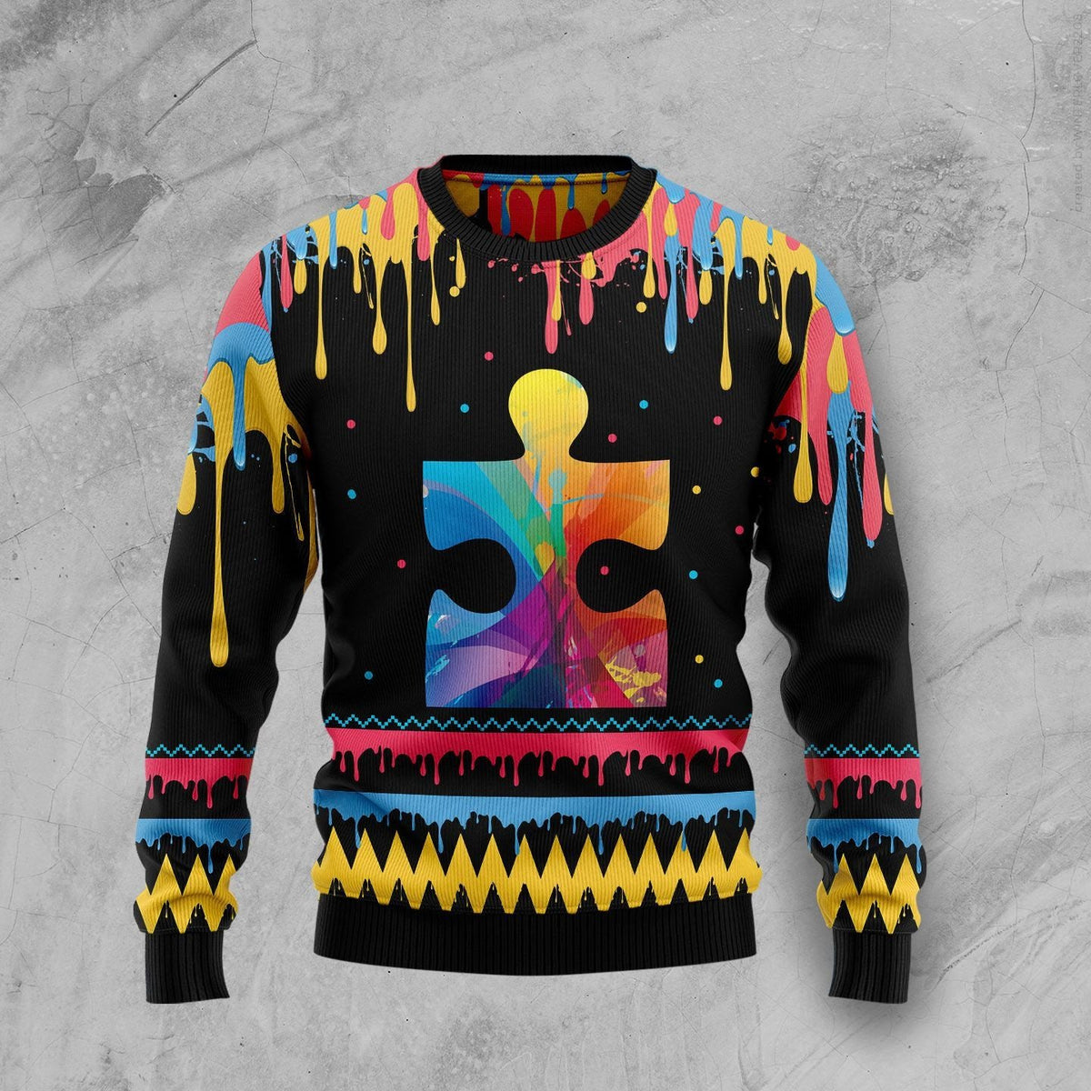 Autism colorful beauty 3D Christmas Sweater - Holiday Gift product image