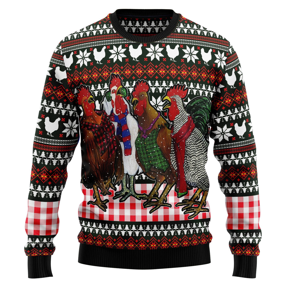 Chicken under snow 3D Christmas Sweater - Holiday Gift product image