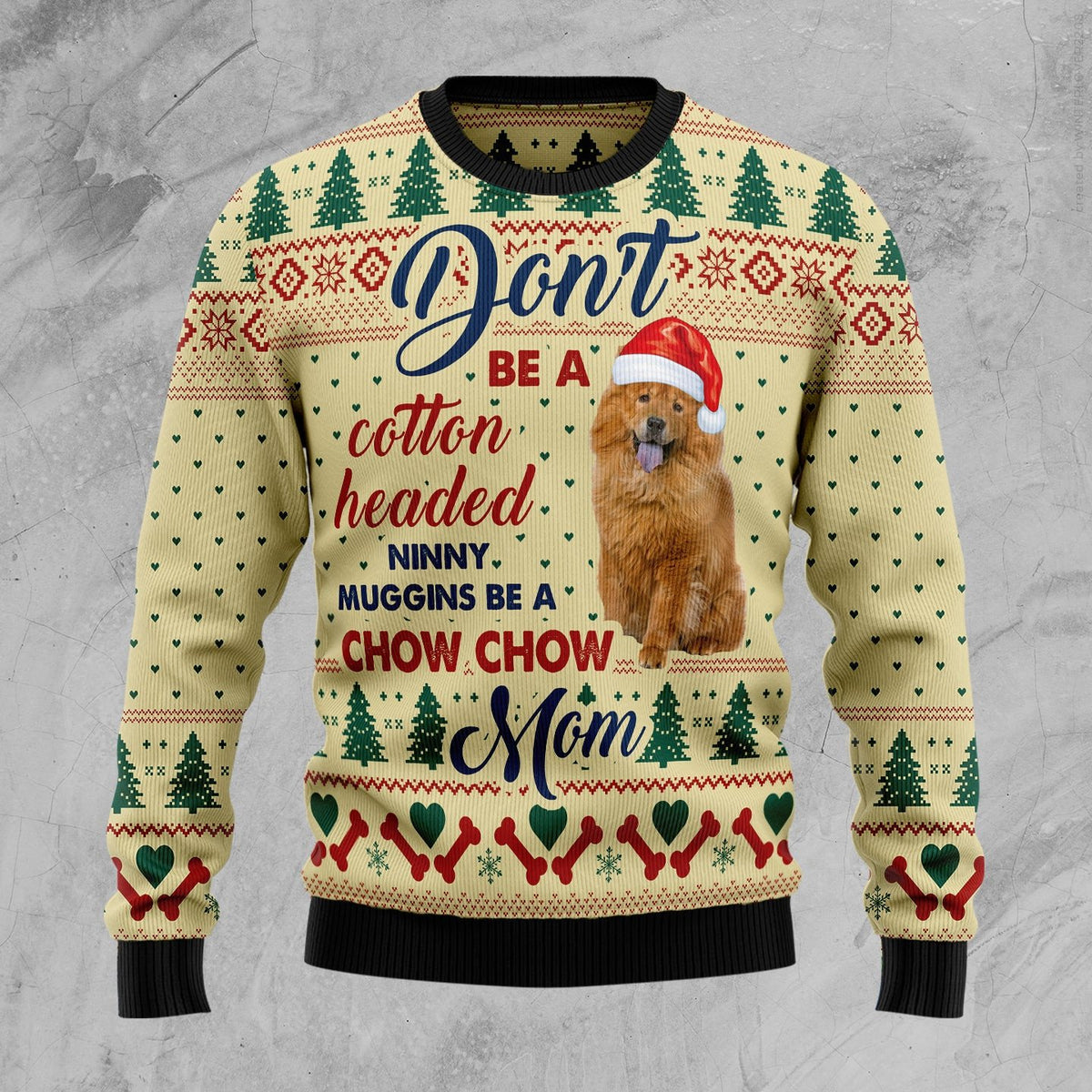 Chow Chow mom 3D Christmas Sweater - Holiday Gift product image
