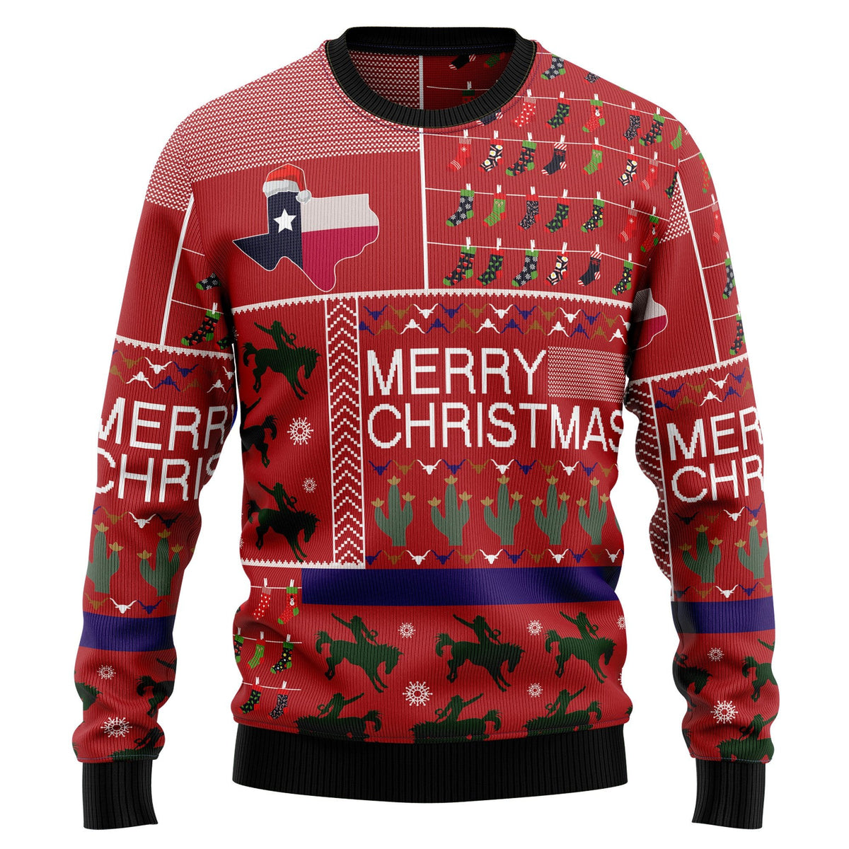 Texas Merry 3D Christmas Sweater - Holiday Gift product image