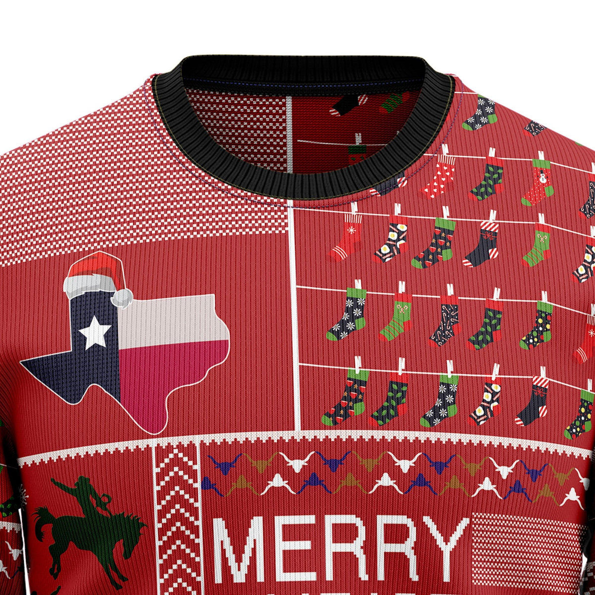 Texas Merry 3D Christmas Sweater - Holiday Gift product image 2
