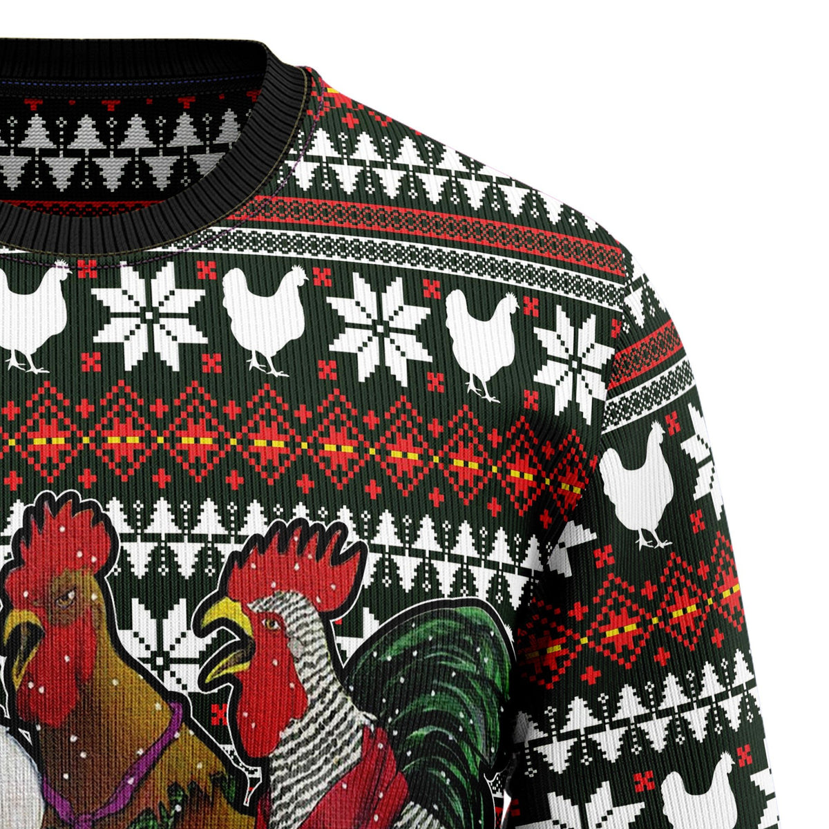 Chicken under snow 3D Christmas Sweater - Holiday Gift product image 3